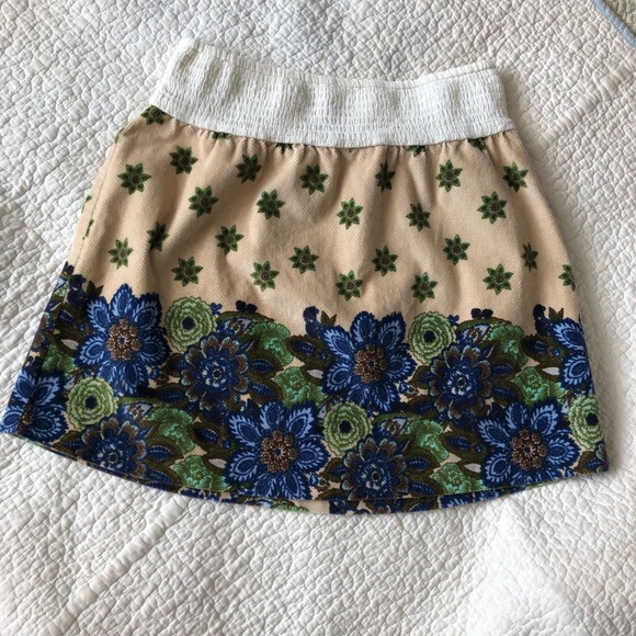 Free People Floral Tapestry Skirt in Beige/White - Picture 5 of 5